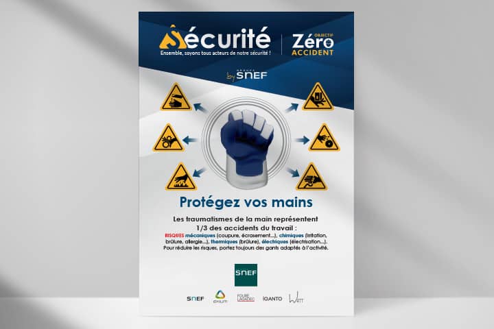 Campagne Sécurité au travail : Protégez vos mains !